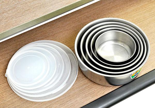 Bộ bát Bộ 5 thố inox cao cấp có nắp đậy