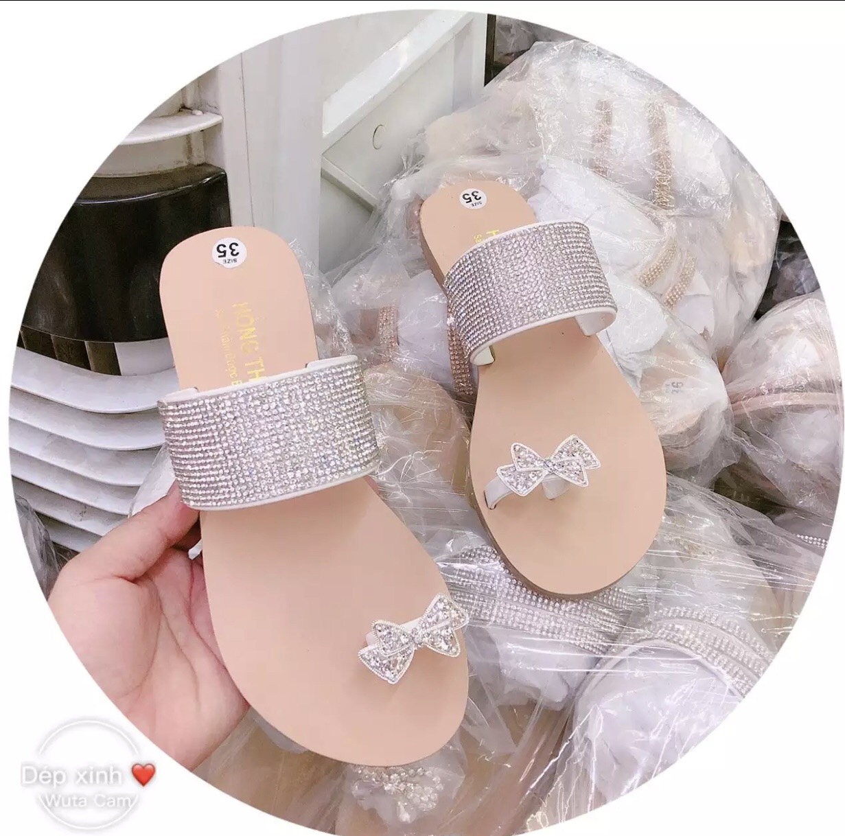 DÉP NỬ QUAI XOÀN BẢN LẤP LÁNH THỜI TRANG