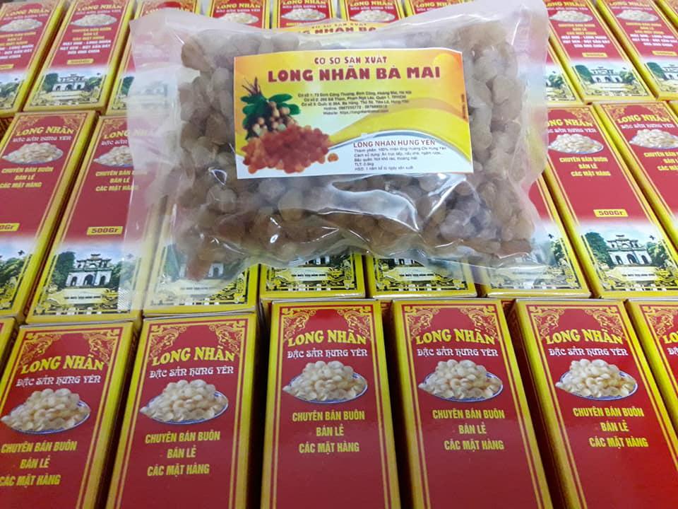 Long Nhãn Hưng Yên - Thương Hiệu Bà Mai (hộp 500g)