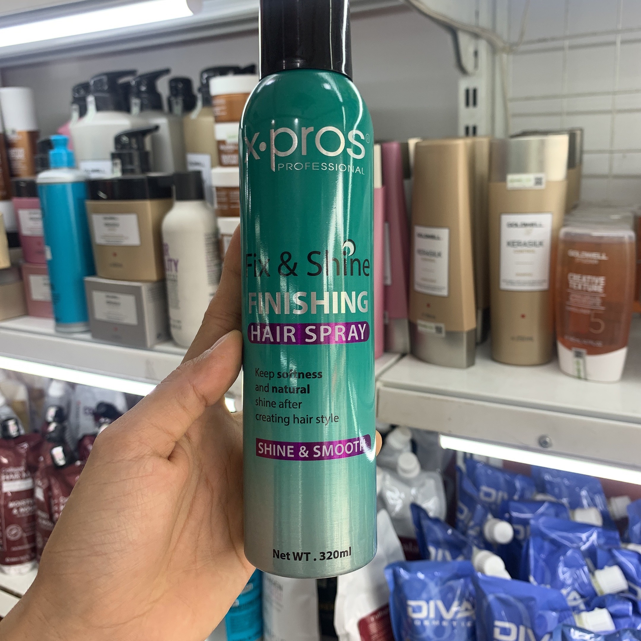 Xịt dưỡng chất giữ màu bóng tóc X.pros siêu mượt 320ml