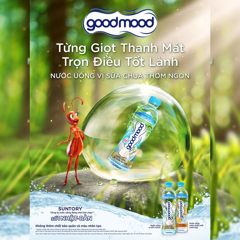 [SALE 15.7] Thùng 24 Chai Nước Uống Vị Sữa Chua Goodmood (450ml/chai)
