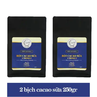 [HCM]Combo 2 túi cacao sữa 3 trong 1 thơm ngon 250gr