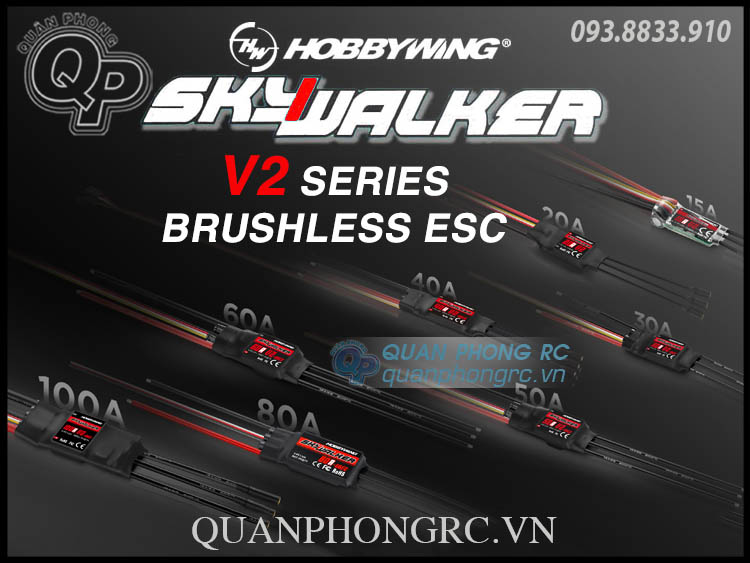 Điều tốc Hobbywing Skywalker 50A Bec 5A 2-4S