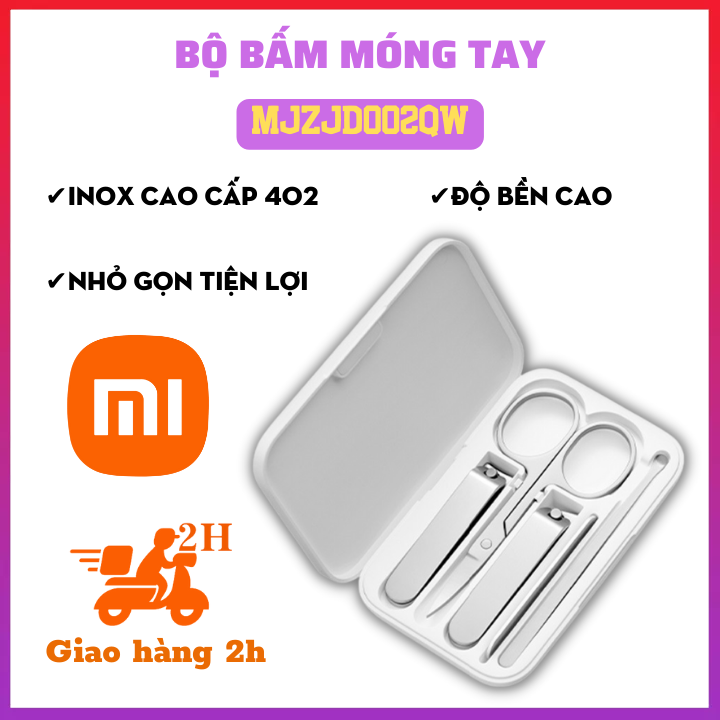 Bộ bấm móng tay cao cấp xiaomi mijia - bộ bấm móng tay 5 món - inox 402 siêu sắc siêu bền - bảo hành 12 tháng