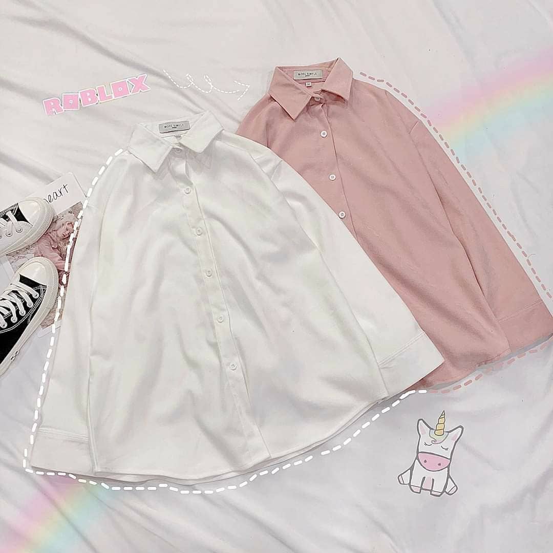 [YoloBoutique] SƠ MI FORM RỘNG UNISEX (ĐEN, TRẮNG, HỒNG, XANH)