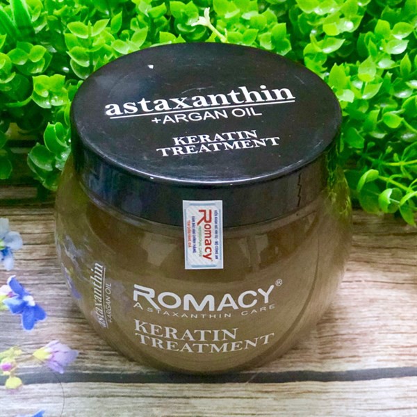 Hấp dầu Romacy Keratin Treatment siêu phục hồi tóc hư tổn 500ml