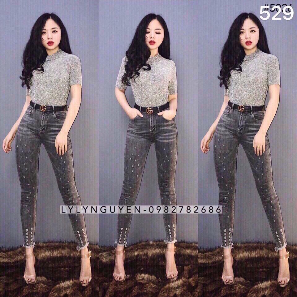 [HCM]QUẦN JEAN NỮ LƯNG CAO SKINNY CO GIÃN ?XXB ĐÔNG PHƯƠNG FASHION + ÁO THUN TRƠN NGẪU NHIÊN MẶC KÈM