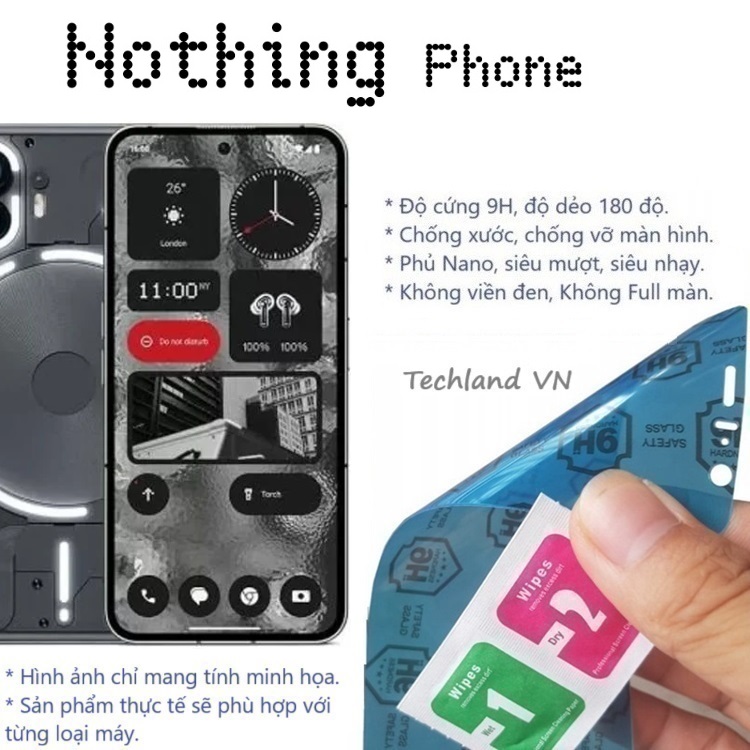Cường Lực Phủ Nano Nothing Phone 1 / 2 / 2a - Trong Suốt, Không Full Màn, Không Viền Đen