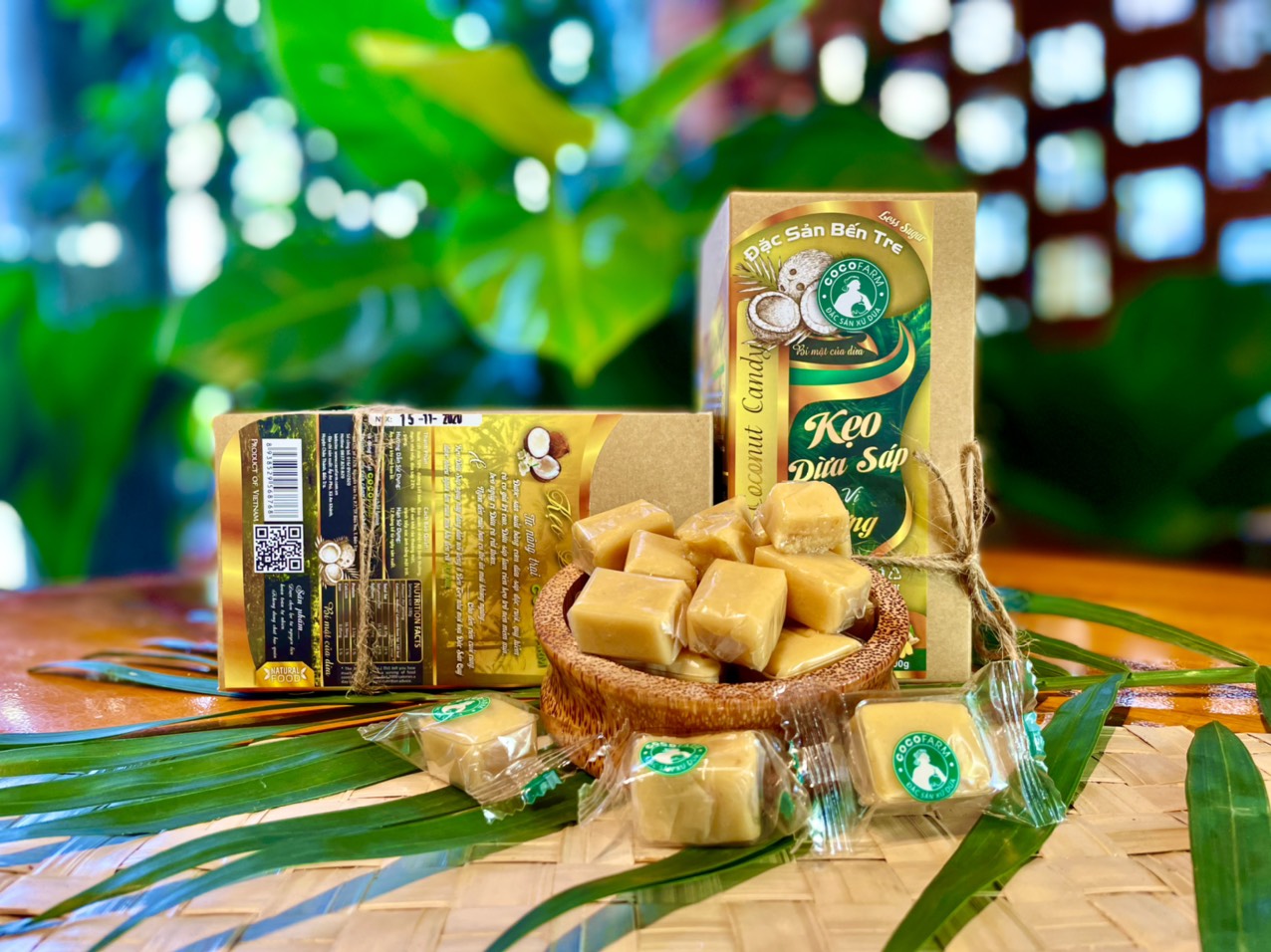 Kẹo dừa Sáp vị Gừng Cocofarm ít đường