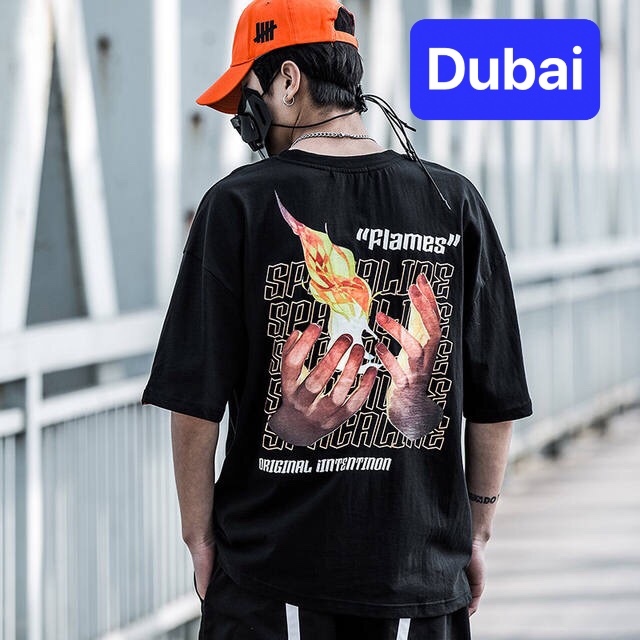 ÁO THUN NAM NỮ IN 3D BÀN TAY LỬA THIÊN THẦN FORM RỘNG TAY LỠ HOT TREND MẠNH MẼ SÀNH ĐIỆU VẢI DÀY MIN - DUBAI FASHION