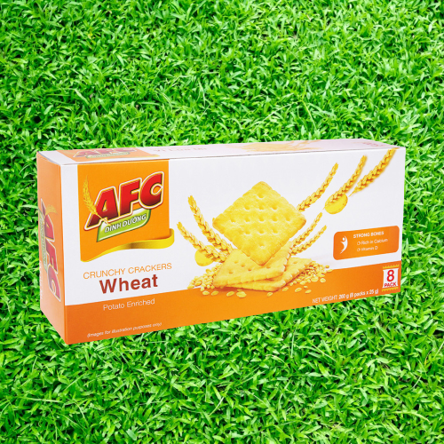 (DINH DƯỠNG) HỘP BÁNH AFC VỊ LÚA MÌ 200GR