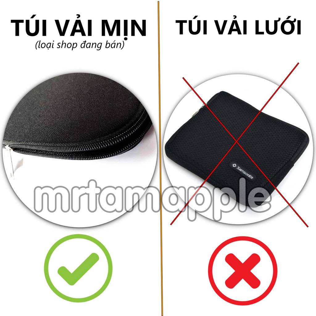 TÚI CHỐNG SỐC LAPTOP LOẠI DÀY VẢI MỊN (đủ size 12 13 14 15 17 inches)