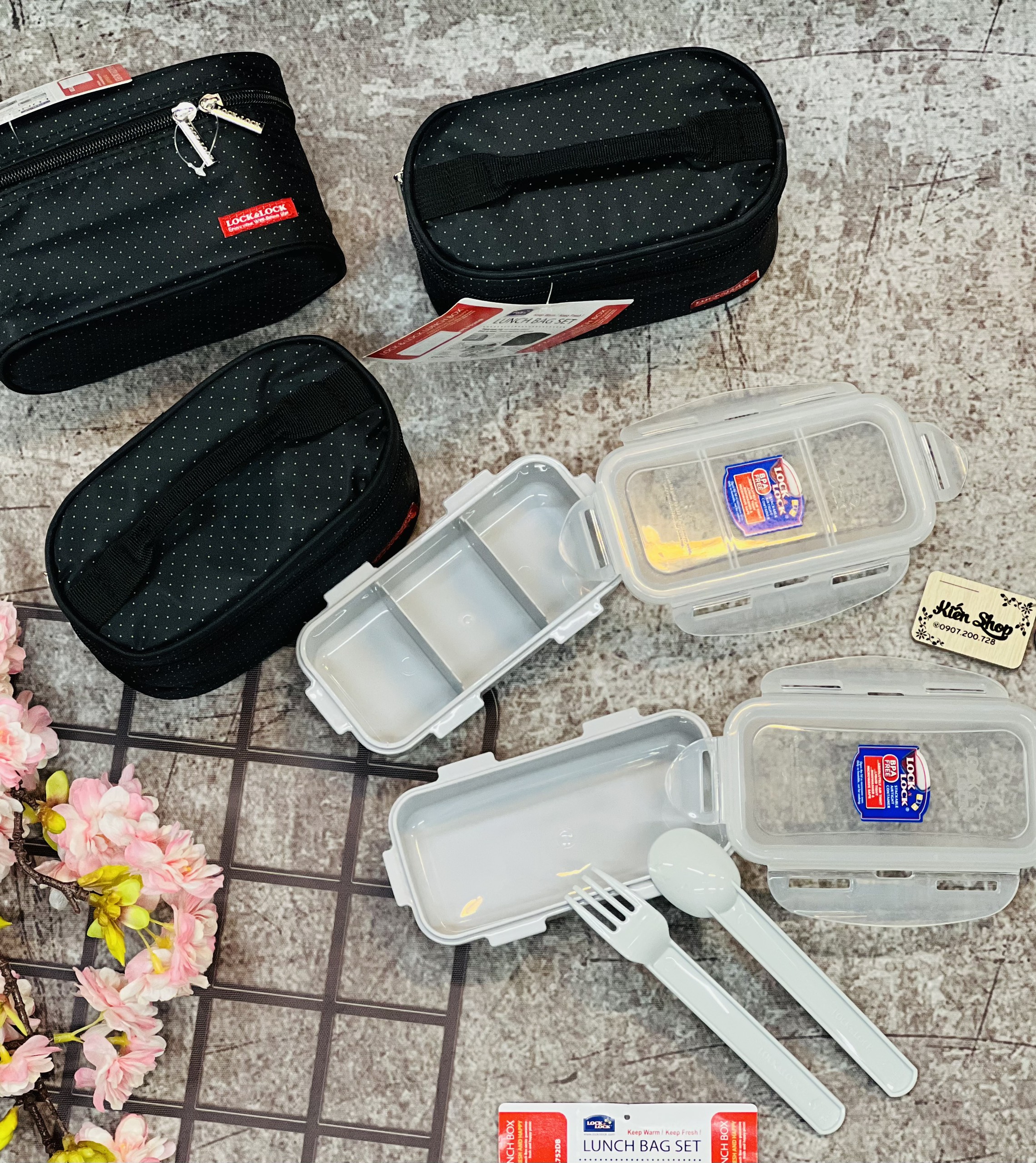 BỘ HỘP CƠM VĂN PHÒNG LOCKNLOCK XANH GIỮ NHIỆT