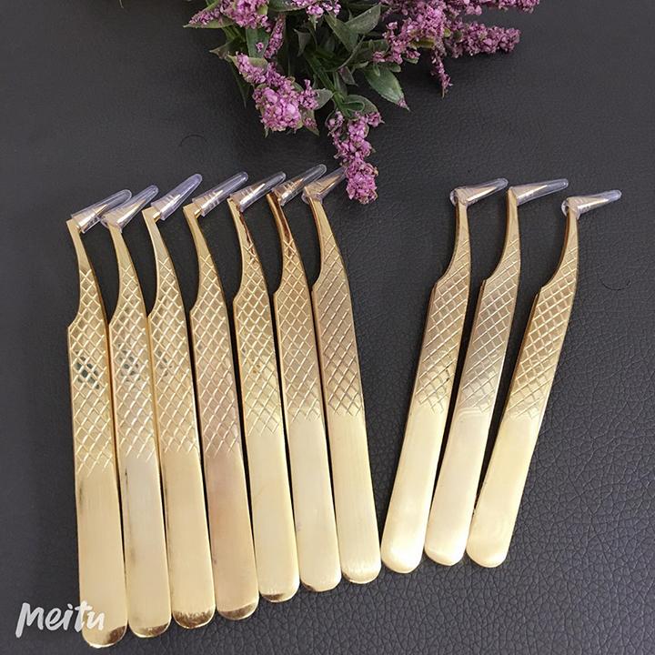 BỘ NHÍP NỐI MI 4 CHIẾC MẠ VÀNG