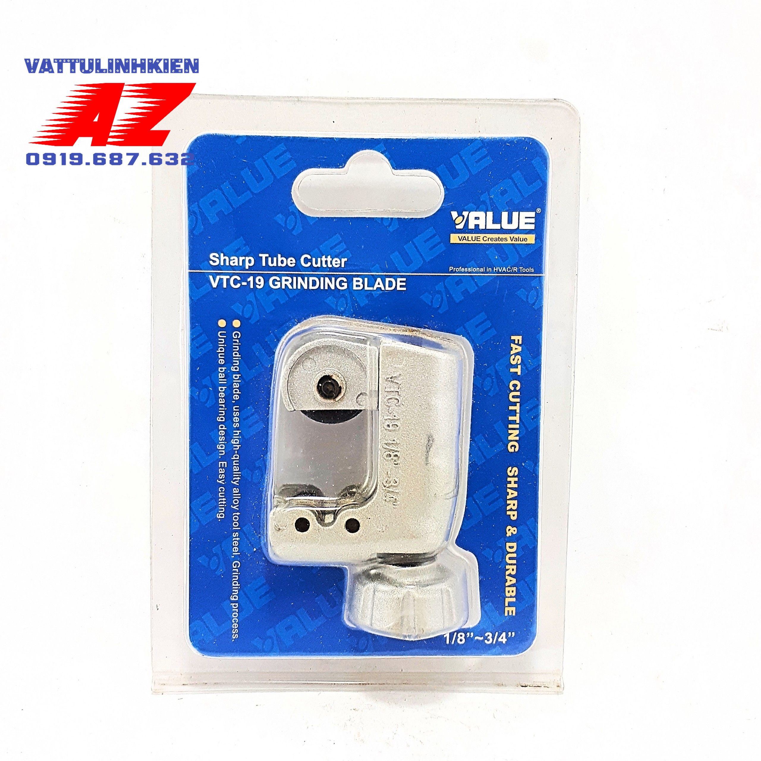 Dao cắt ống đồng VALUE VTC-19 cỡ 1/8"~ 3/4"(3~32mm)