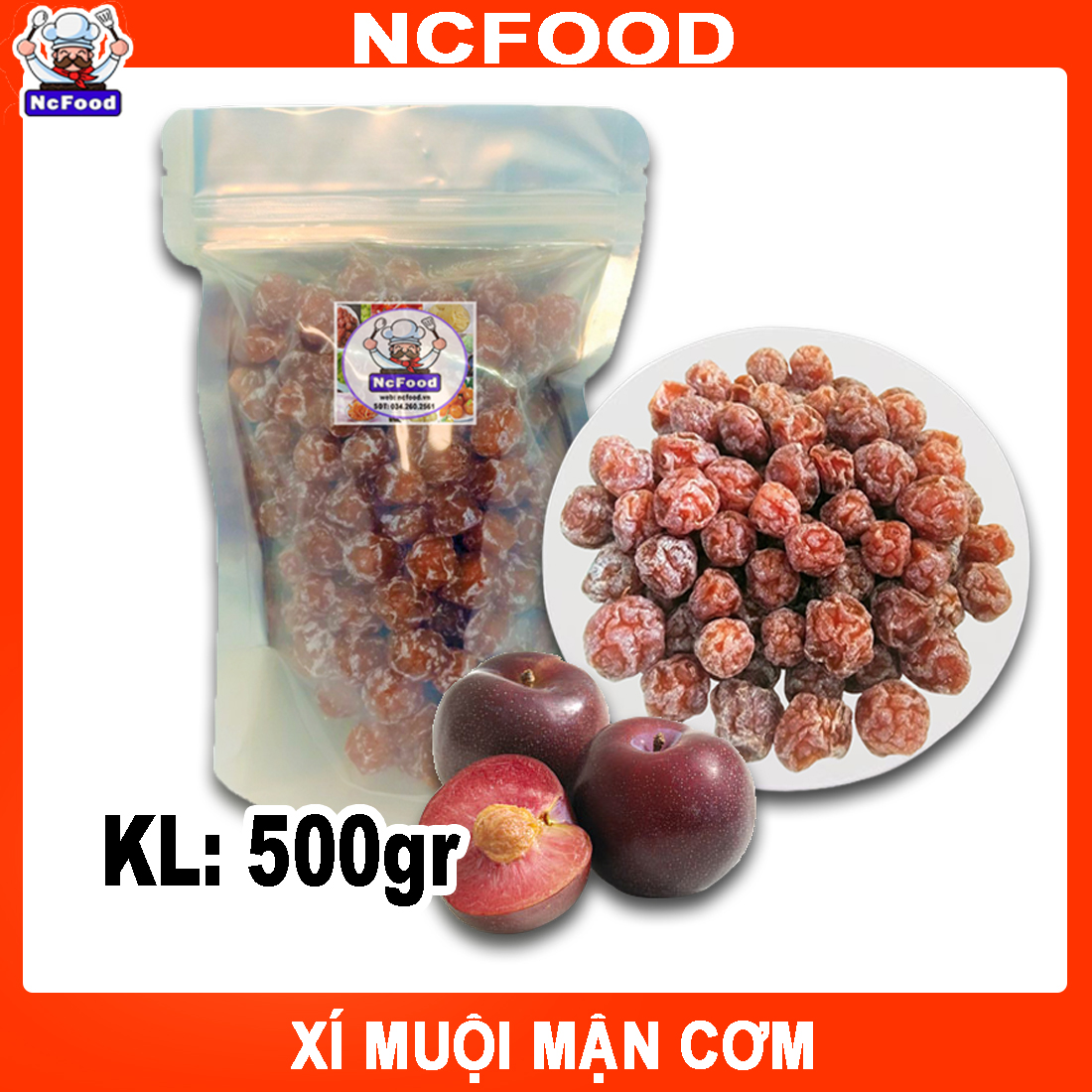 Ô Mai Xí Muội Mận Cơm Hà Nội (500g)