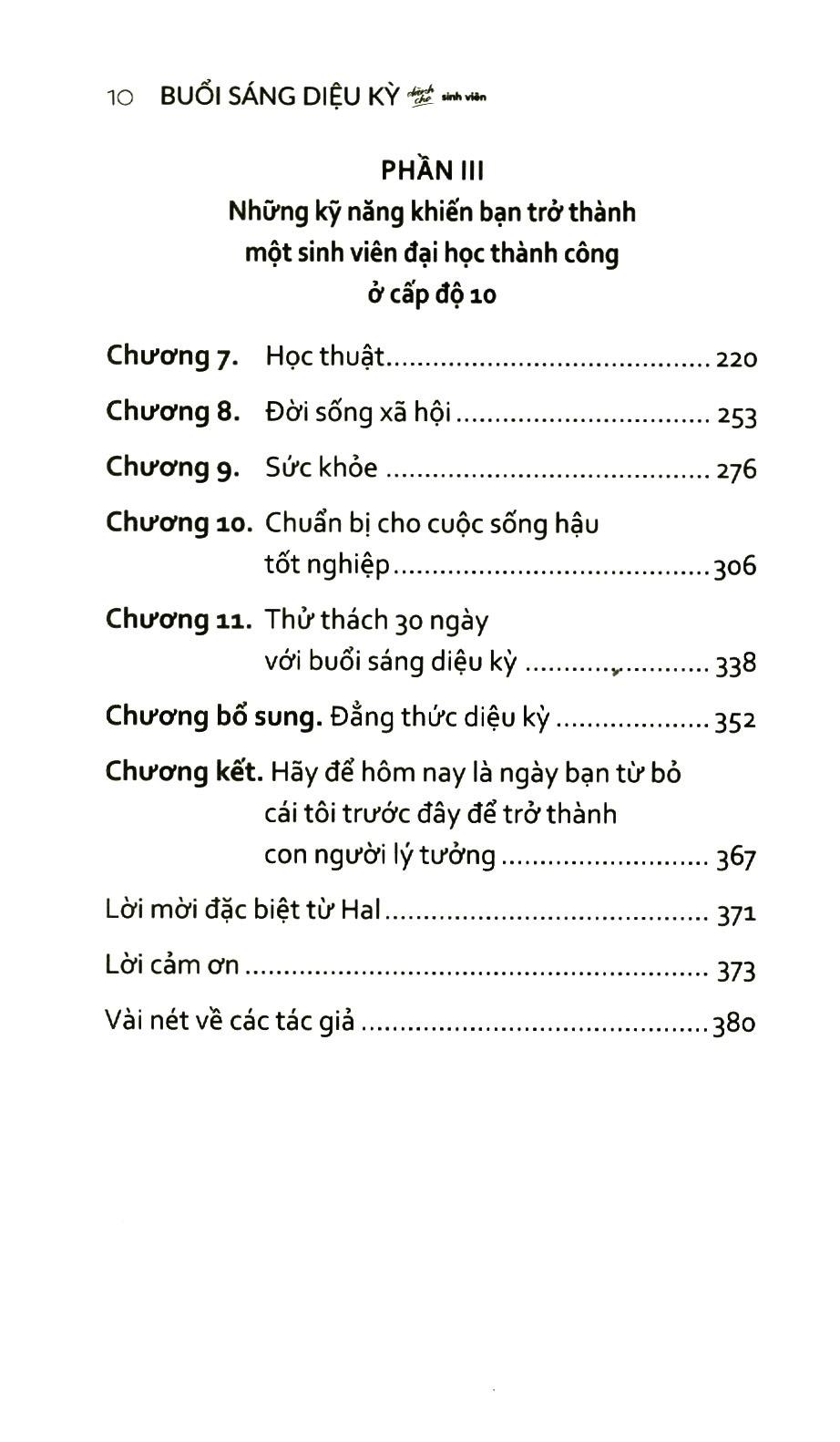 Buổi Sáng Diệu Kỳ Dành Cho Sinh Viên