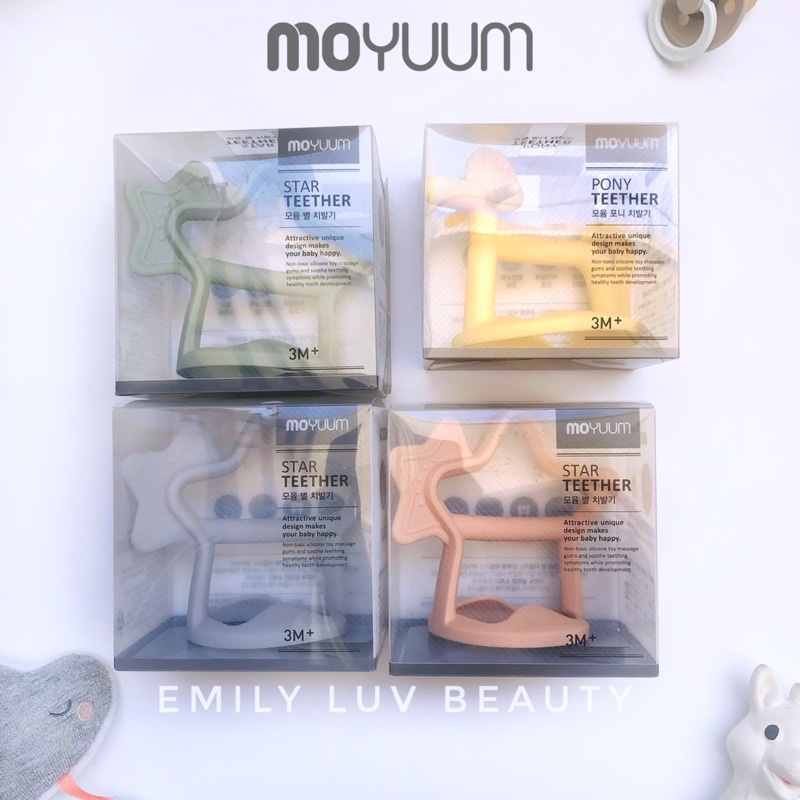 Gặm nướu Silicon Moyuum Hàn Quốc cho bé từ 3 tháng