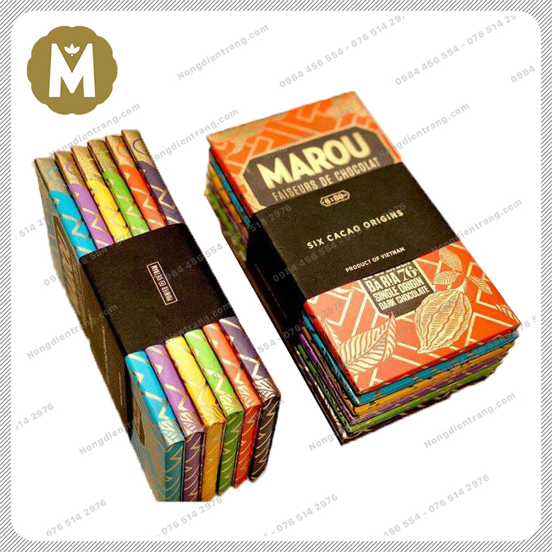 Marou Chocolate 80g - Bộ 6 vị Socola Marou Bà Rịa, Bến Tre, Đồng Nai