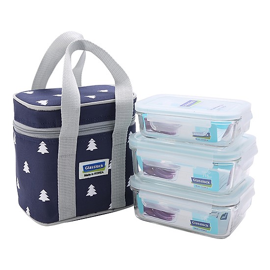 >> BÁO GIÁ BỘ 2 HỘP HCN CHIA NGĂN (670ML, 400ML) VÀ TÚI GIỮ NHIỆT GLASSLOCK LUNCH SET 02-2 | Shopee Lazada Sendo Tiki mới nhất 150 Bộ 03 hộp thủy tinh cường lực Glasslock 400ml + 695ml*2 và túi giữ nhiệt - Tiện dụng