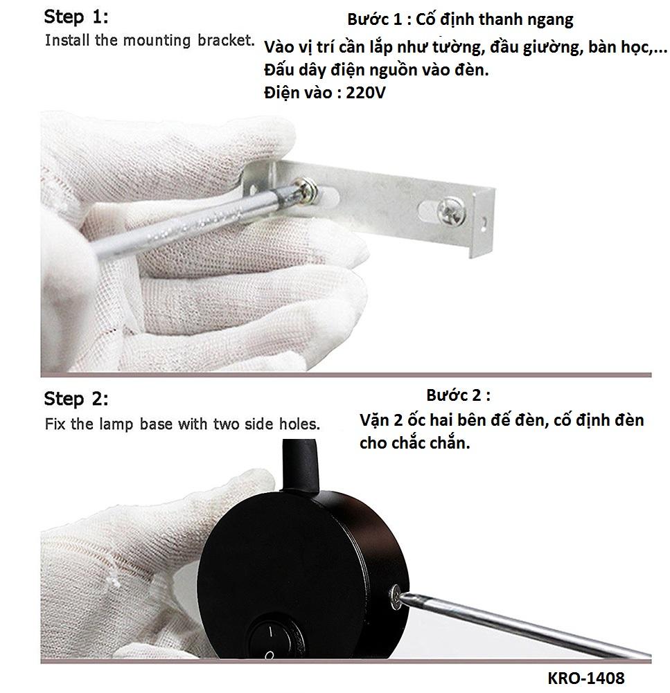 Đèn LED đọc sách gắn tường KARMA