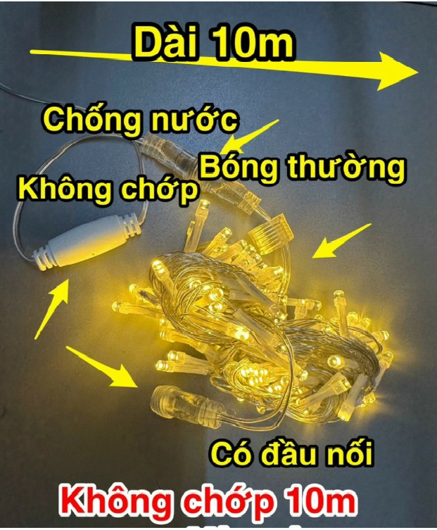 Dây đèn led 10m không chớp