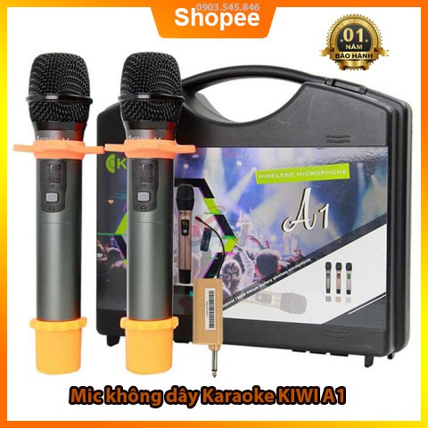 Micro karaoke không dây Kiwi A1 băng tần UHF