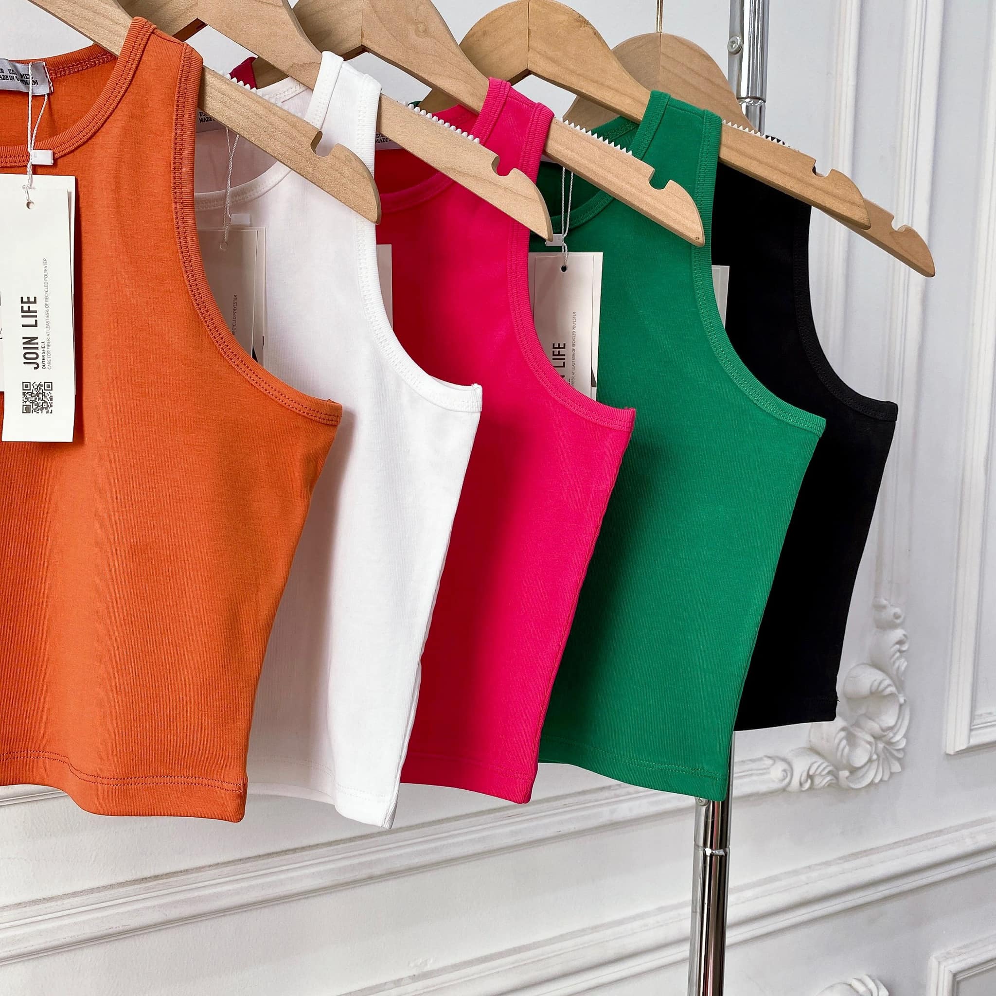 Áo ba lỗ nữ sát nách chất cotton borip