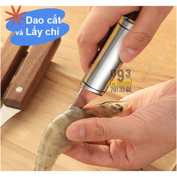 Kìm Kẹp Tôm Inox, Dụng Cụ Lấy Chỉ ,Kẹp Tách Vỏ Hải Sản Inox, Dao Cắt Thịt Rau Củ Quả