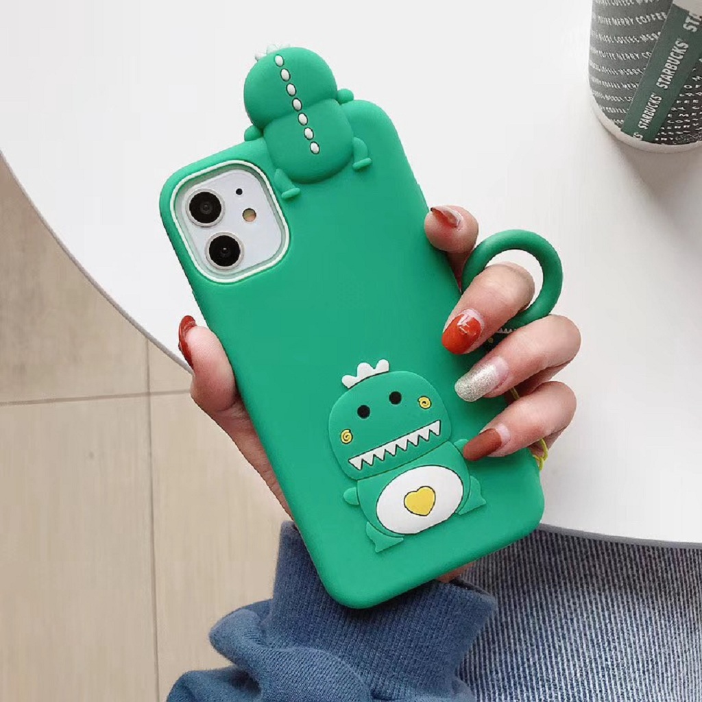 Ốp Lưng Iphone ⚡  ⚡ Ốp Silicon KHỦNG LONG RĂNG SÚN Cho Iphone 6- 11 Promax