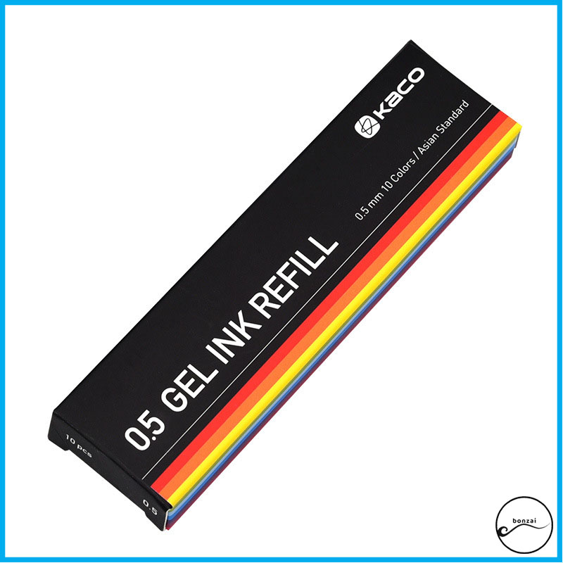 Ruột bút gel Kaco Pure bộ 10 màu