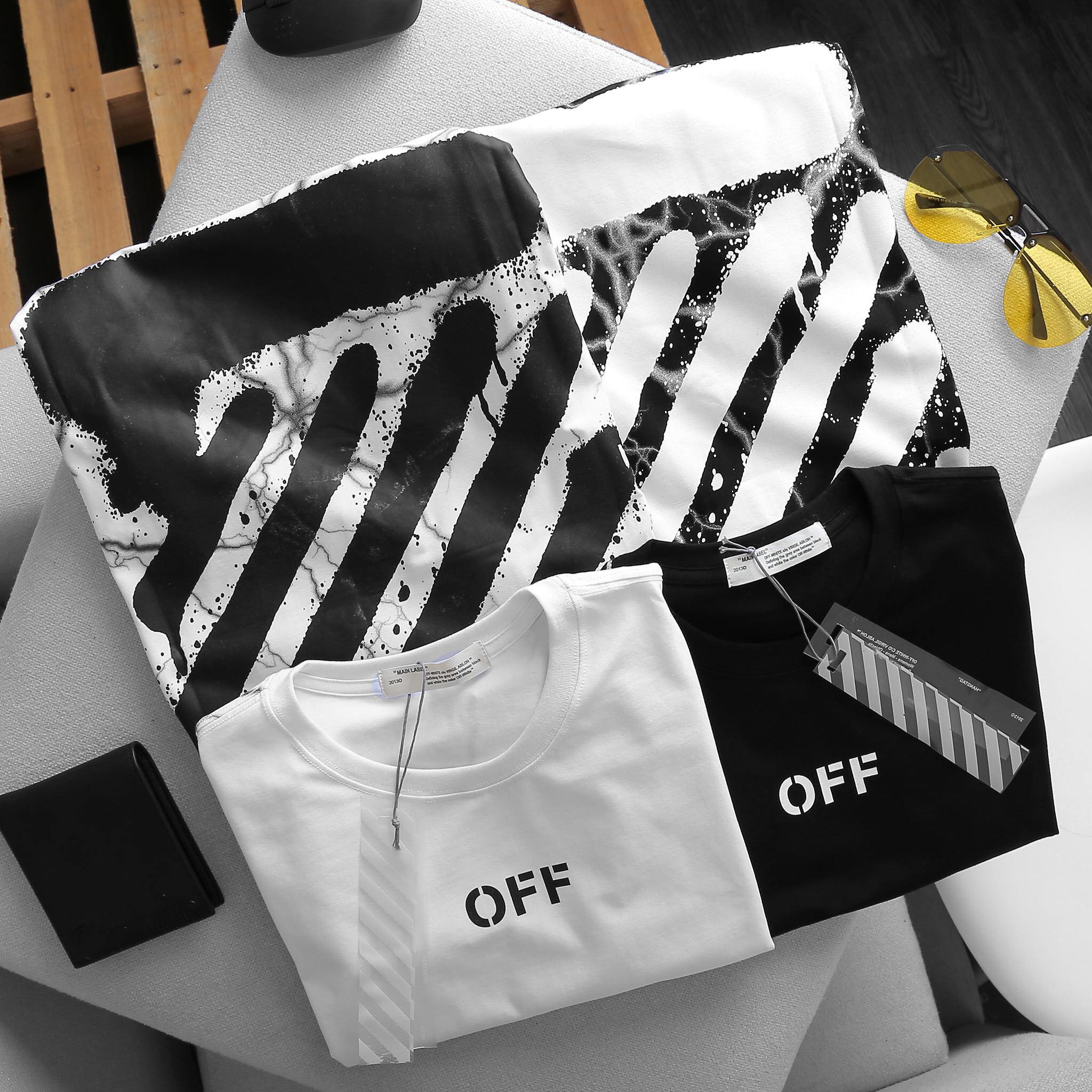 Áo OFF WHITE Tia Chớp Đen