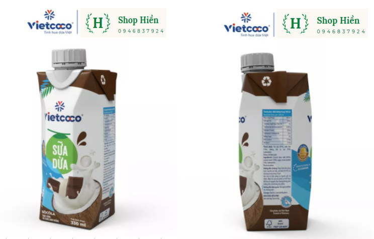 Sữa dừa socola Vietcoco 330ml