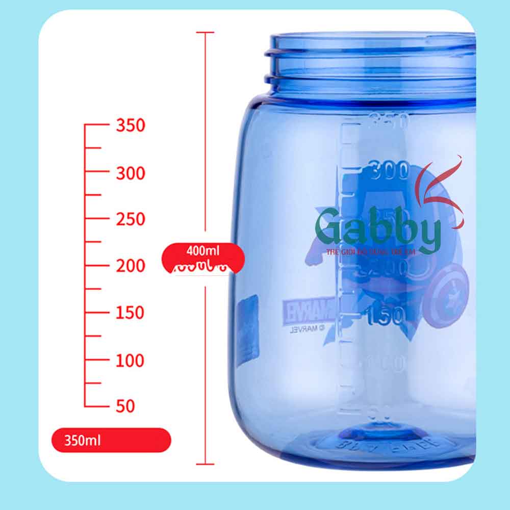 BÌNH NƯỚC 350ML (Hình Captain/ Spiderman/ Mickey/ Minnie/ Sofia/ Super Wings)