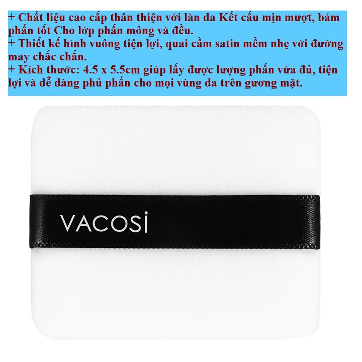 Mút Phấn Khô Vuông Vacosi Pro Studio PK01