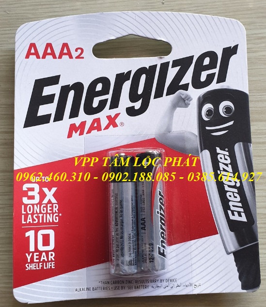 SỈ Vỉ 2 viên Pin Energizer AAA MAX LR03 (Pin đũa) - Pin Alkaline