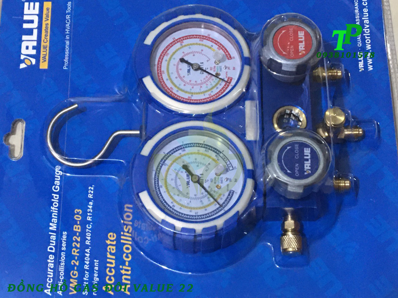 Đồng Hồ Sạc Gas Đôi Value R22 Không Dây (Không Kèm Dây)
