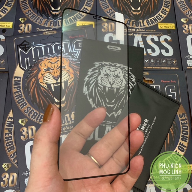 [ REMAX IPHONE 6PLUS 7PLUS 8PLUS X XS XS MAX ] KÍNH CƯỜNG LỰC FULL MÀN 3D SIÊU MỎNG