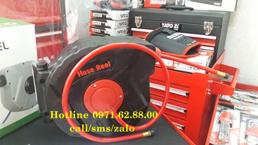 Dây hơi khí nén, dây hơi tự rút hose reel 15m, cuộn dây hơi tự rút