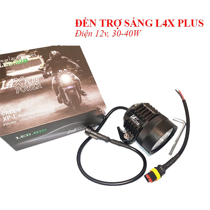 [HCM]Đèn Trợ Sáng L4X Chip XML2 Siêu Sáng Gắn Xe Máy [ Kèm Phụ Kiện ]