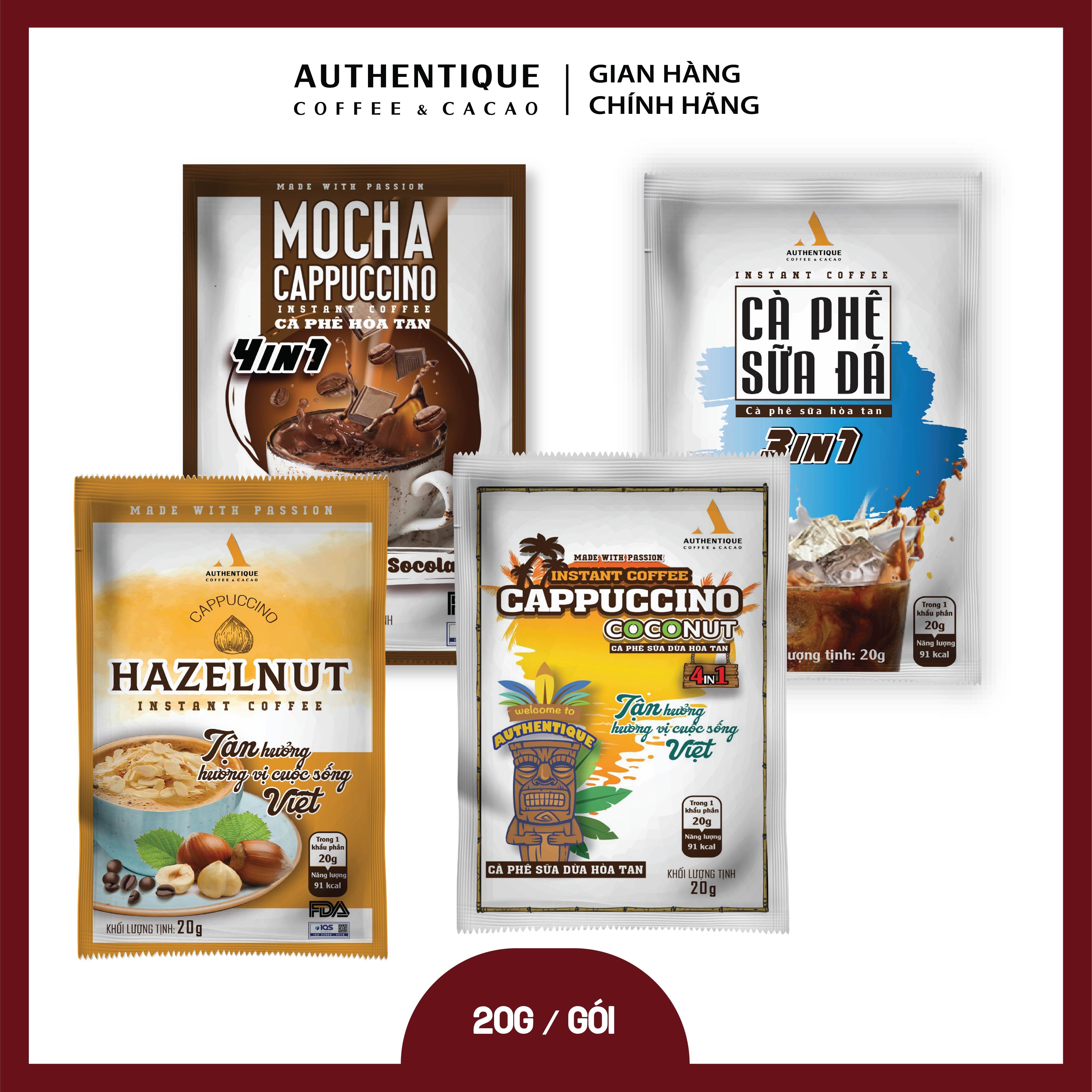 [GÓI LẺ] Cà phê sữa Authentique hòa tan 3in1 20G