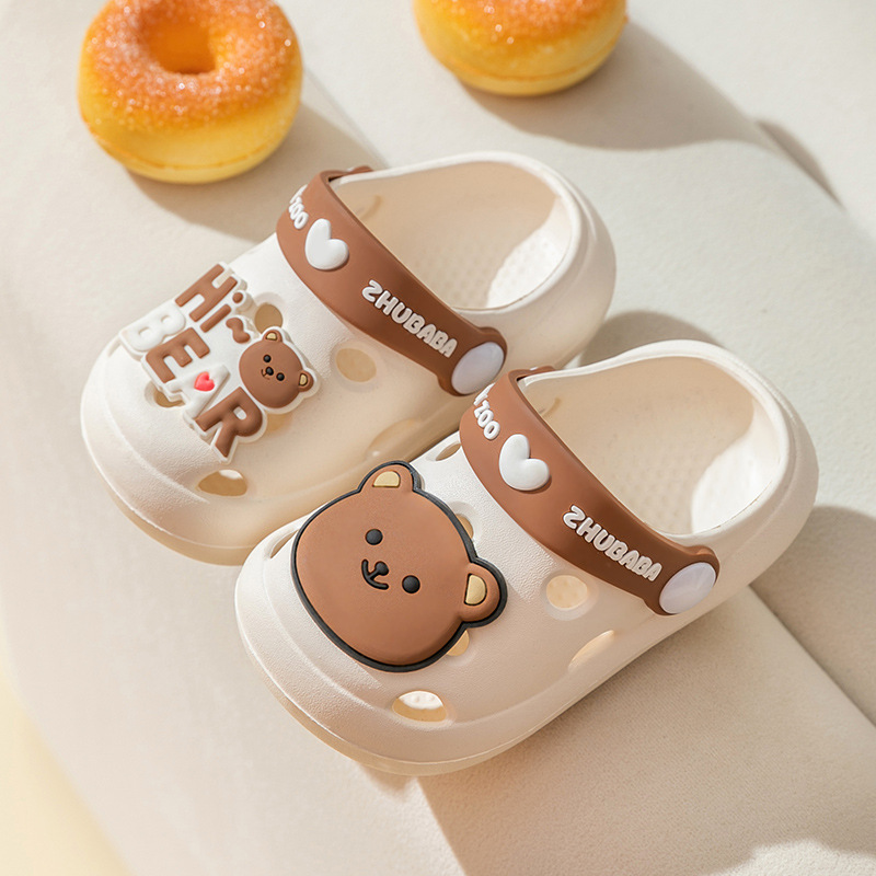Dép cho bé - Dép sục cross ZHUBABA chất liệu nhựa EVA siêu nhẹ cao cấp hình gấu hi bear dễ thương cho bé trai bé gái