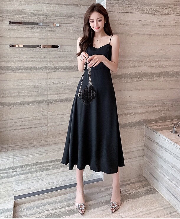 ĐẦM DỰ TIỆC XOÈ 2 DÂY CÚP NGỰC