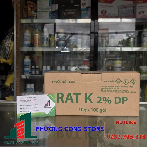 Thuốc diệt chuột dạng bột Rat K 2% DP - gói 10g
