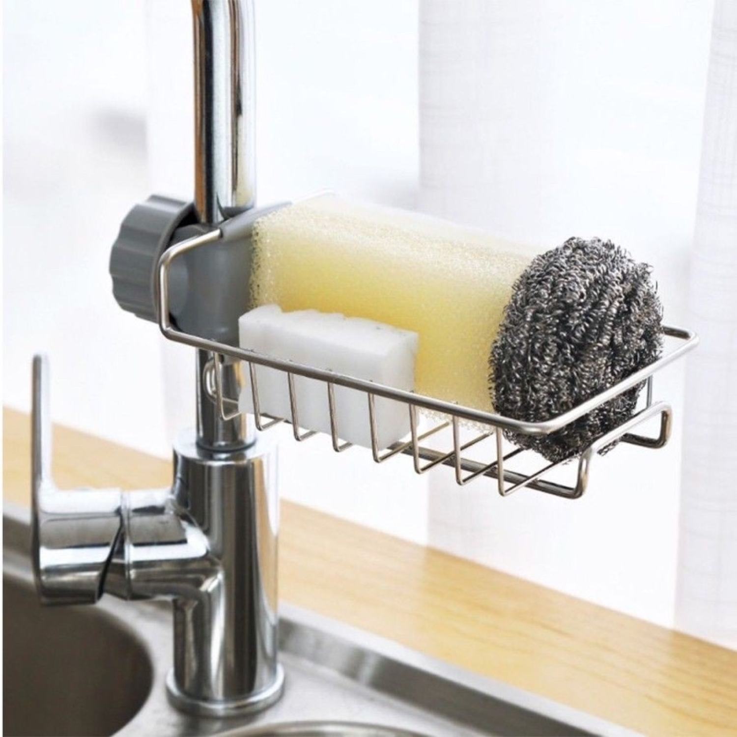 KỆ INOX GẮN VÒI RỬA CHÉN