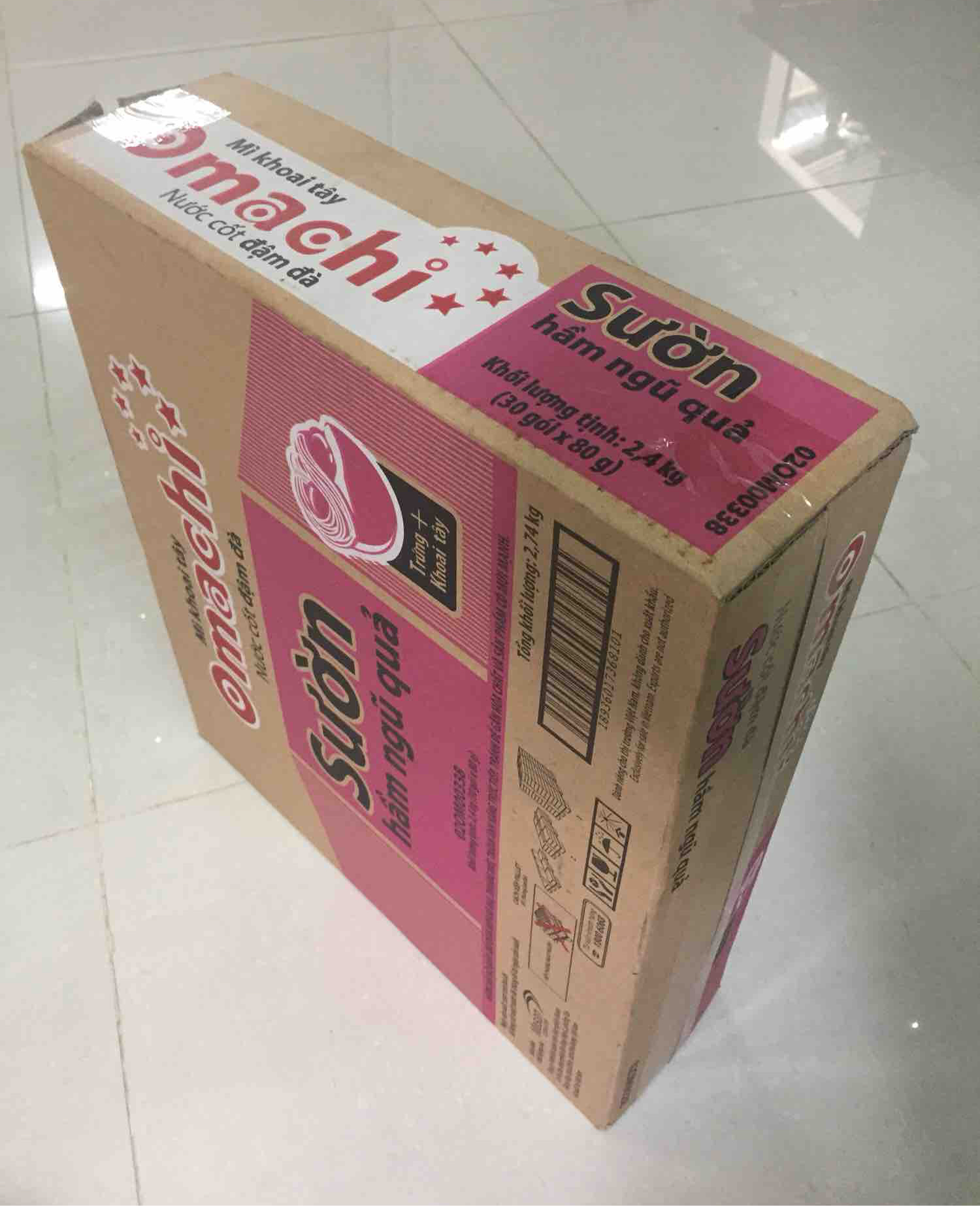 Mì Omachi Sườn hầm ngũ quả (Thùng 30 gói x 80gr)