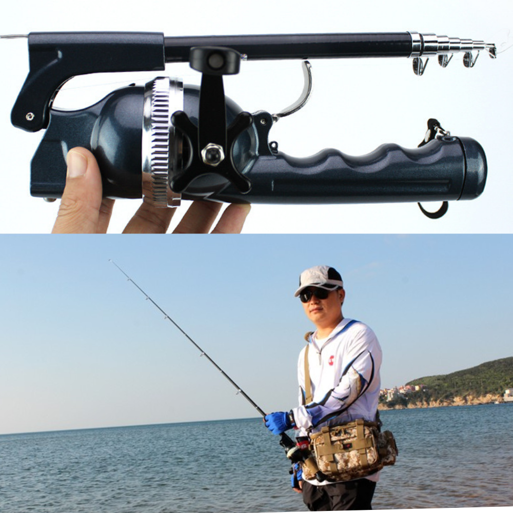 Cần Câu Cá Mini Siêu Ngắn Gấp Gọn Tiện Dụng