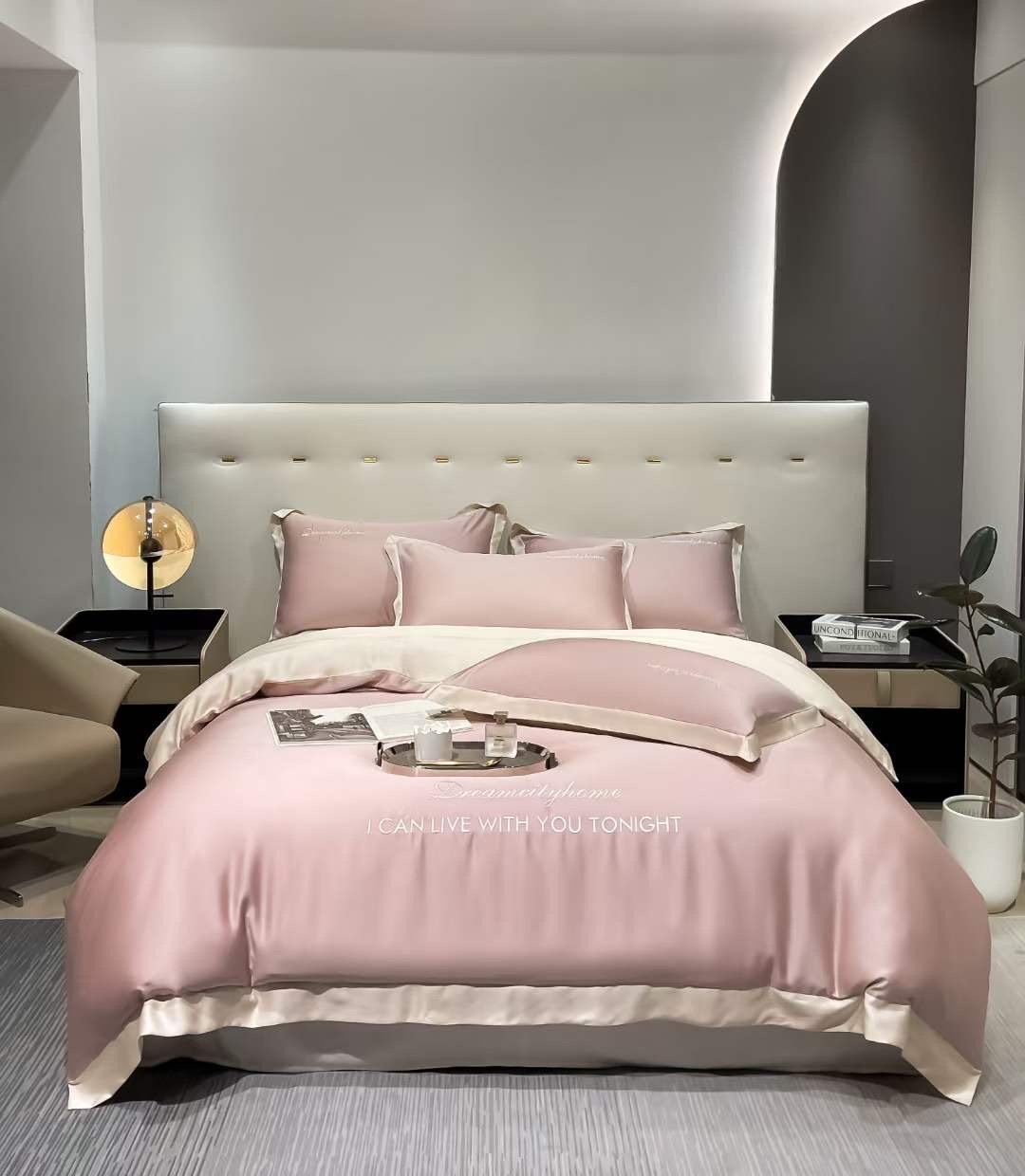 Bộ vỏ chăn ga phi lụa dream city
