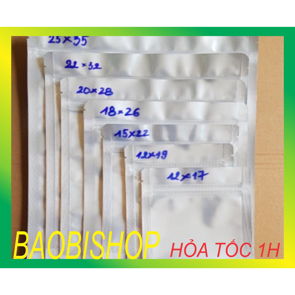 Túi zip bạc đáy đứng, _ bao bì shop