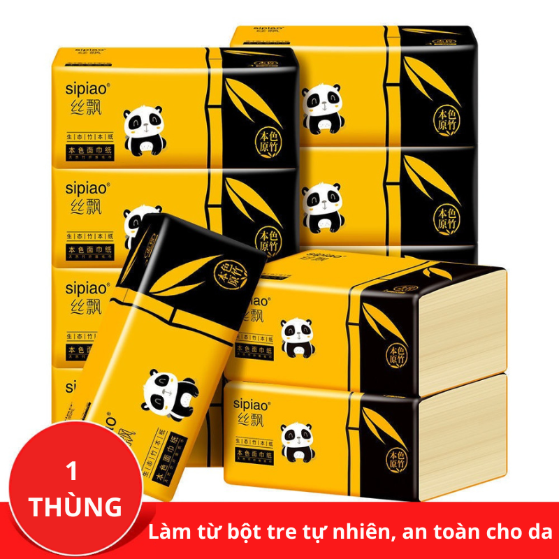 Thùng Giấy Ăn Gấu Trúc Sibao / Lampure Cao Cấp ( 30 gói loại đủ )